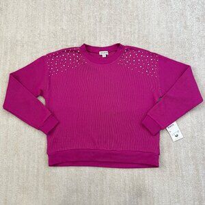 NWT Wildfox Jewel Bailey Bling Cotton Blend Long Sleeve Knit Sweater S